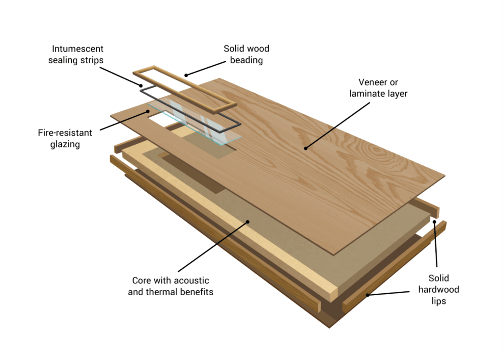 Fire Door Construction Exploded Diagram - Climadoor